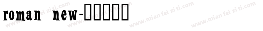roman new字体转换
